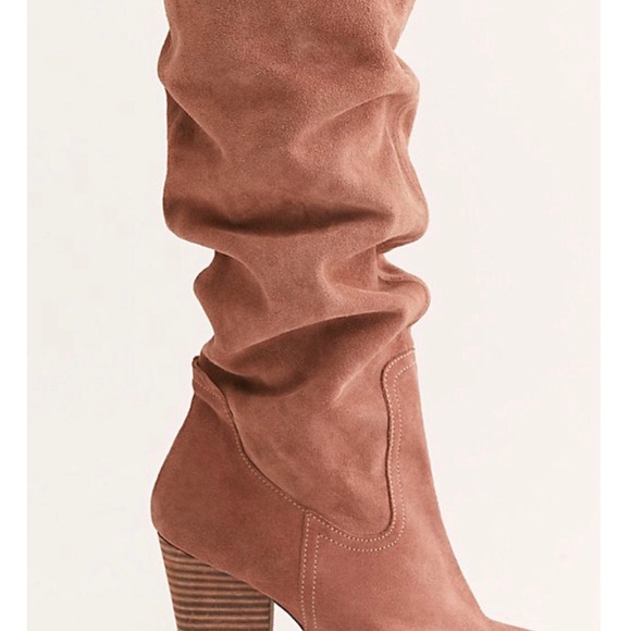 New! Free People slouchy tall heeled cowboy boots - Picture 7 of 8
